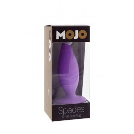 Фиолетовая анальная пробка MOJO SPADES SMALL BUTT PLUG - 10 см.