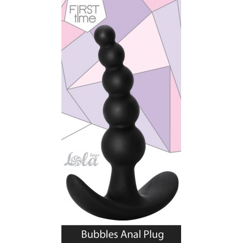 Чёрная анальная пробка Bubbles Anal Plug - 11,5 см.