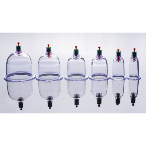 Набор помп для стимуляции Sukshen 6 Piece Cupping Set with Acu-Points